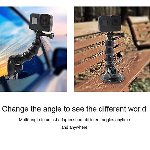 GoolRC Suporte de ventosa de cobra ajustável de 360 graus para carro compatível com GoPro Hero 8 Osm
