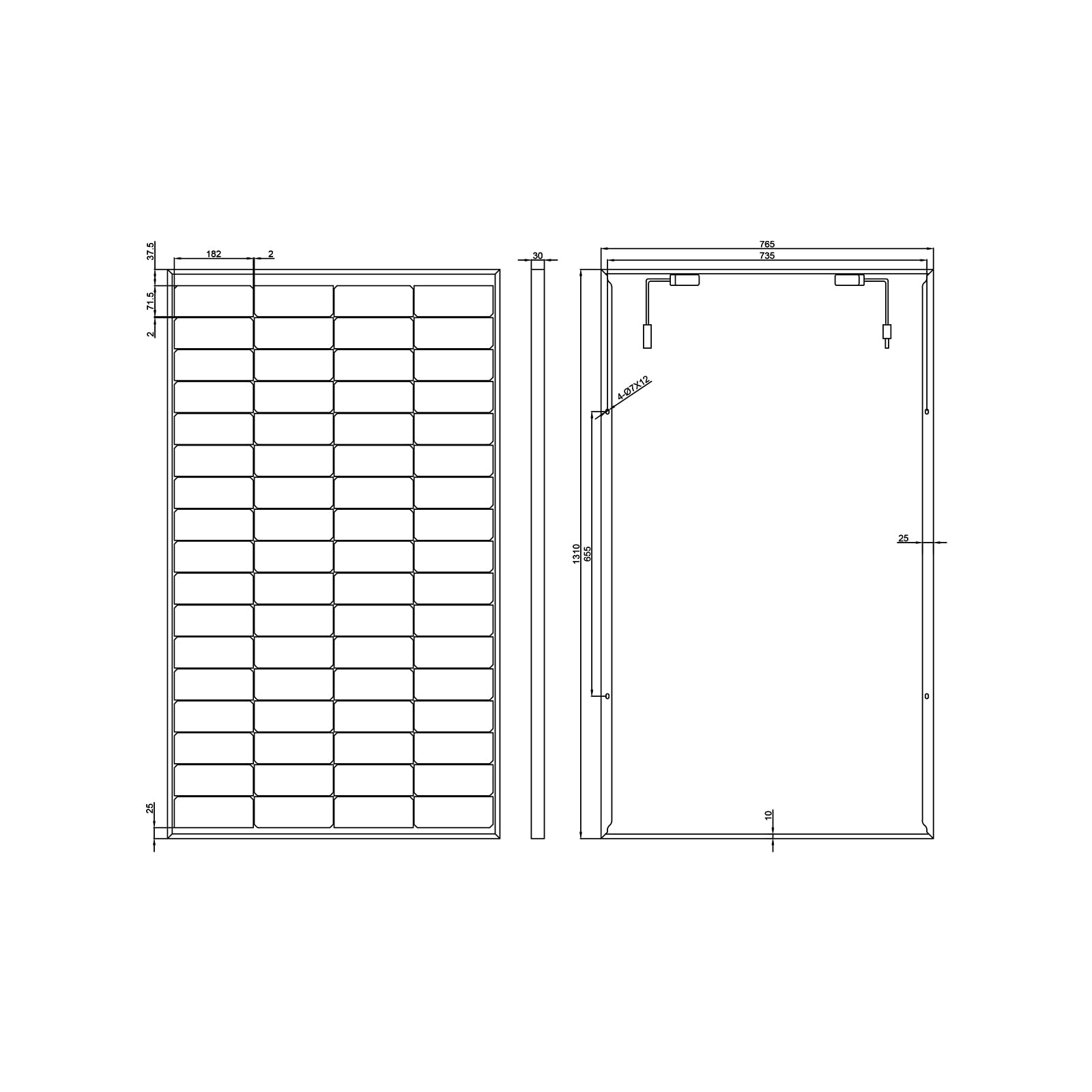 enjoy solar® Módulo Solar Monocristalino PERC Bifacial 210W 36V, celdas de 182 mm – ideal para autocaravana, placa de balcón, caseta de jardín, embarcación (para sistema fotovoltaico de 24V)