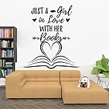 Photo Gallery love books - adesivo da parete a forma di cuore, citazioni educative, per porte e finestre, in vinile, per libreria, biblioteca, sala lettura, decorazione per interni, 42 x 47 cm Photo Gallery love books - adesivo da parete a forma di cuore, citazioni educative, per porte e finestre, in vinile, per libreria, biblioteca, sala lettura, decorazione per interni, 42 x 47 cm
