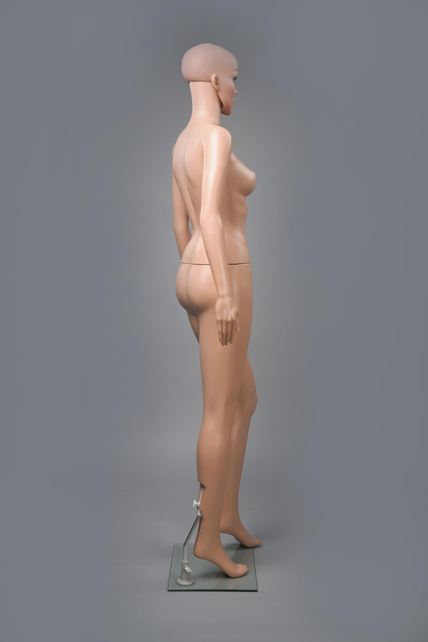 Damen-Schaufensterpuppe Schaufensterfigur Hautfarben mit Glasplatte