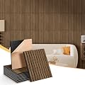 Acoustic Wall Panels 12 Pack,Covers 16 Sq Ft - 16"x12"x0.4" Self-Adhesive Walnut Soundproof Panels for Home Office & Recording Studio