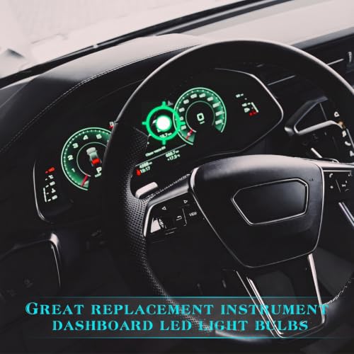 Image of BBTO 40 Set T5 T10 LED Bulbs Dash Lights with Twist Socket Instrument Dashboard Light LED Bulbs for Interior Car Lights Dashboard Instrument Panel Gauge Cluster Indicator Map Dome Light (Green)
