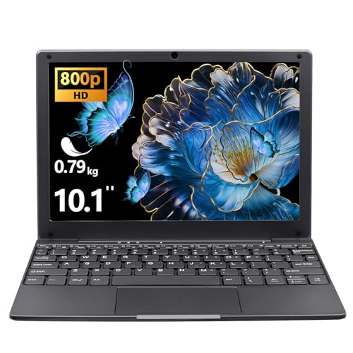 LONGEVINCE Piccolo mini laptop,10,1 pollici (0,79 kg),ultra sottile e leggero netbook 11,Celeron N4000,8 G DDR4,webcam,USB 3.0,tipo C,HDMI,perfetto per bambini e adulti (Grigio, 8G+128G SSD)
