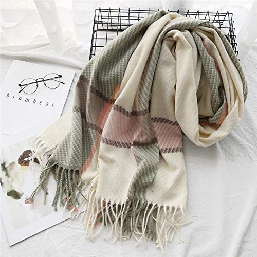 Bufanda Bufanda De Invierno para Mujer, Chales, Abrigo De Moda A Cuadros,...