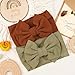 CÉLLOT 8 Colors Super Stretchy Soft Knot Baby Girl Headbands with Hair Bows Nylon Head Wrap For Newborn Baby Girls Infants Toddlers Kids(Fall and Winter)