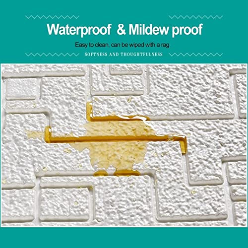 Paneles Pared Pegatinas de pared 3D Paneles auto adhesivos decorativos Impermeable Papel tapiz for el hogar Decoración dormitorio Sala estar Kids Baño Cocina(White,12Pcs (35cmx35cm))