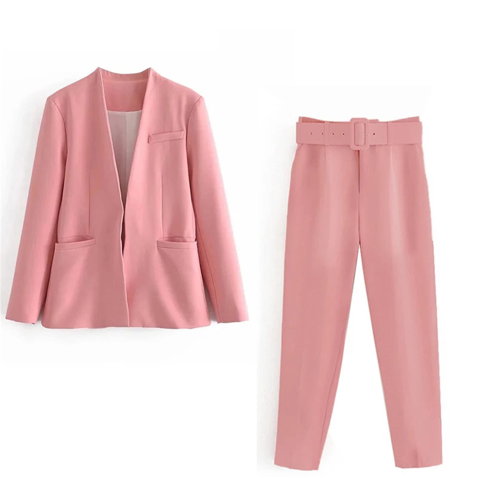 Ensemble élégant 2 pièces blazer avec pantalon pour femme - Tenue de bureau et de printemps, Costume En8, S