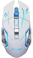 Mouse Gamer Q13 Inland Sounds Sem Fio Recarregável 2400 DPI USB Luz LED RGB Silencioso