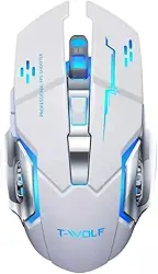 Mouse Gamer Q13 Inland Sounds Sem Fio Recarregável 2400 DPI USB Luz LED RGB Silencioso