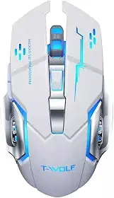 Mouse Gamer Q13 Inland Sounds Sem Fio Recarregável 2400 DPI USB Luz LED RGB Silencioso