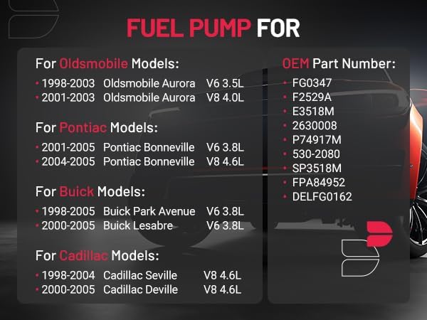 Miniatura 6 de BDFHYK Conjunto de módulo de bomba de combustible eléctrica E3518M compatible con 00-05 Lesabre 3.8L, 98-05 Park Avenue 3.8L, 00-05 Deville 4.6L,