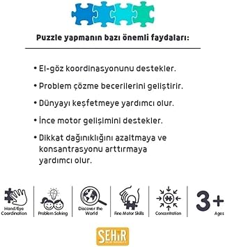 CA Games Şirinler Lisanslı 60 Parça 34x24cm Çocuk Puzzle Yapboz Serisi