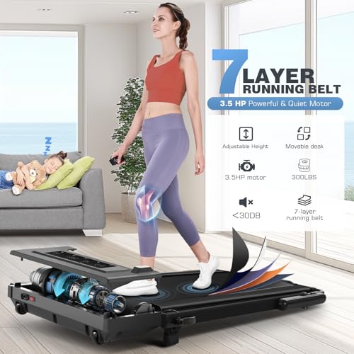 ANCHEER TR-6012 Walking Pad with 12% Incline & Adjustable Desk — view 4