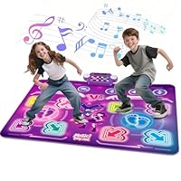 Amy & Benton AmyBenton Single/Double Dance Mat for Kids, Large Dance Mat with Scoring & Wireless Bluetooth, Dance Pad with 8 Mode, 3 Level, Suitable for Kid Age 4 5 6 7 8 9 10 Years Girls and Boys