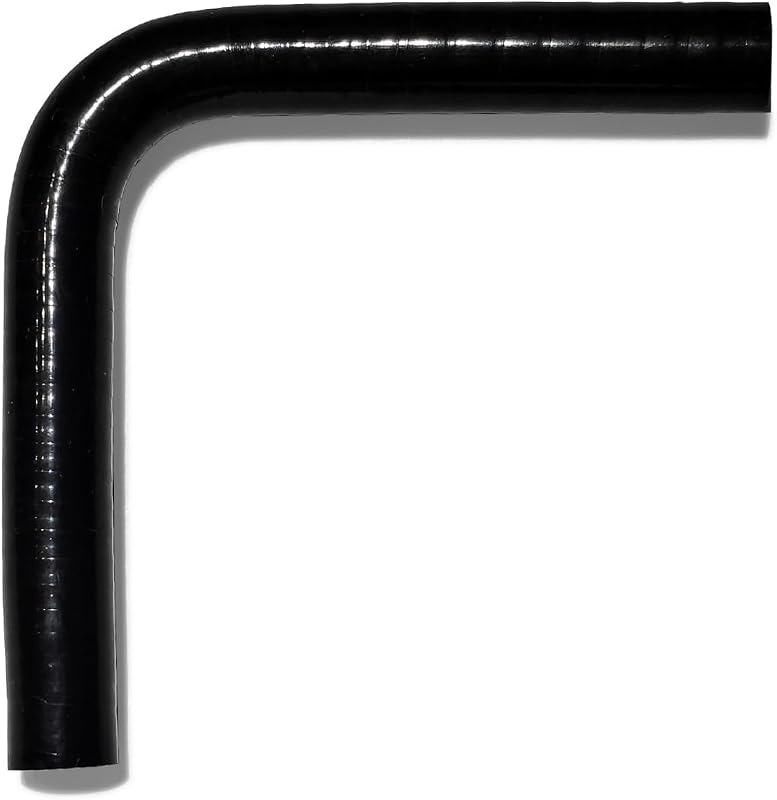 Mangueira de silicone em cotovelo 90° LYHARNYX, diâmetro interno de 6 mm e perna de 10,2 cm – 1 unidade