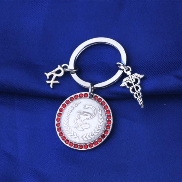 Miniatura 5 de NBCXZQW RX - Llavero con símbolo de farmacia, regalo de farmacéutico, llavero tecnológico de farmacia, regalo RX para farmacia, estudiante,