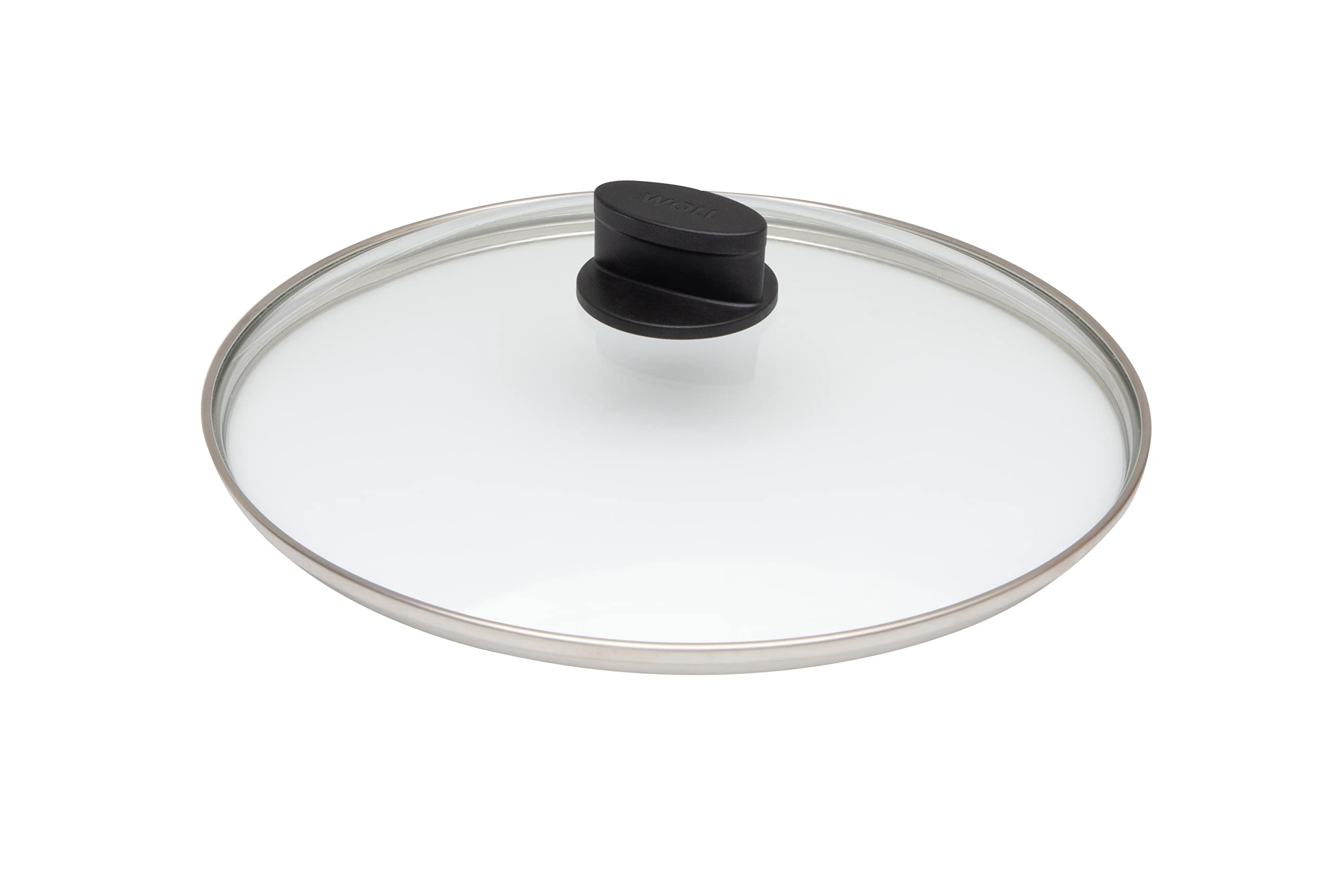 Woll Eco Lite Round Safety Glass Lid, Diameter 20 cm, Clear
