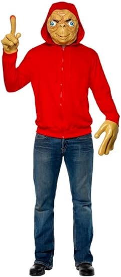 Déguisement D'e.t. L'extraterrestre Du Célèbre Film Avec Le Sweat À Capuche  Rouge + Les