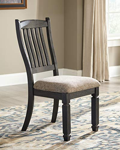 Signature Design By Ashley Tyler Creek Dining Room Upholstered Chair, 2 Count, Antique Black #TOP1