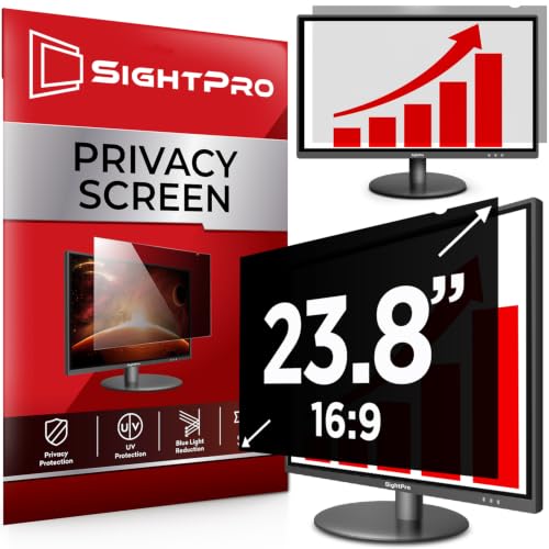 Image of SightPro 23.8 Inch 16:9 Computer Privacy Screen Filter for Monitor - Privacy Shield and Anti-Glare Protector