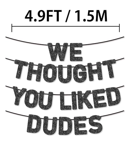 Image of Pre-Strung Funny Bachelor Party Banner - Bachelor Party Decorations /Accessories /Gifts /Favors,Black Glitter