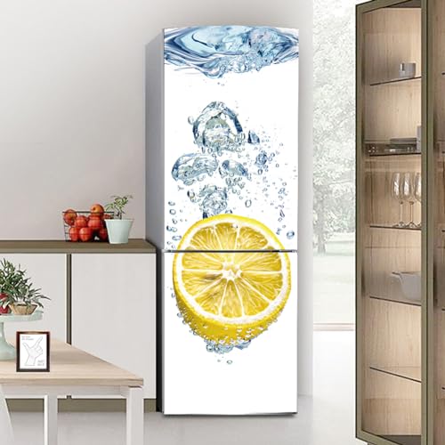 Stickers autocollants pour frigo, autocollant de réfrigérateur couvrant entièrement la porte du réfrigérateur, autocollants muraux en peau pour...