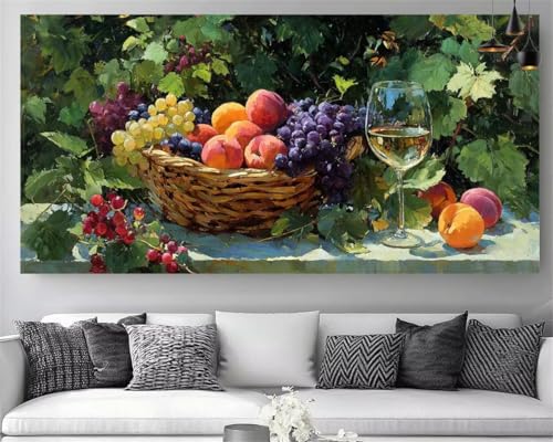 Peinture diamant fruits XXL 50x100cm avec kit broderie canevas complet Z-P406