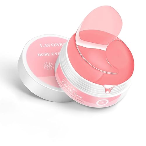 Máscara de ojos  30 pares de mascarillas de ojos rosa para ojeras e hinchazón, reduce arrugas, bolsas de ojos y líneas finas, parches para el