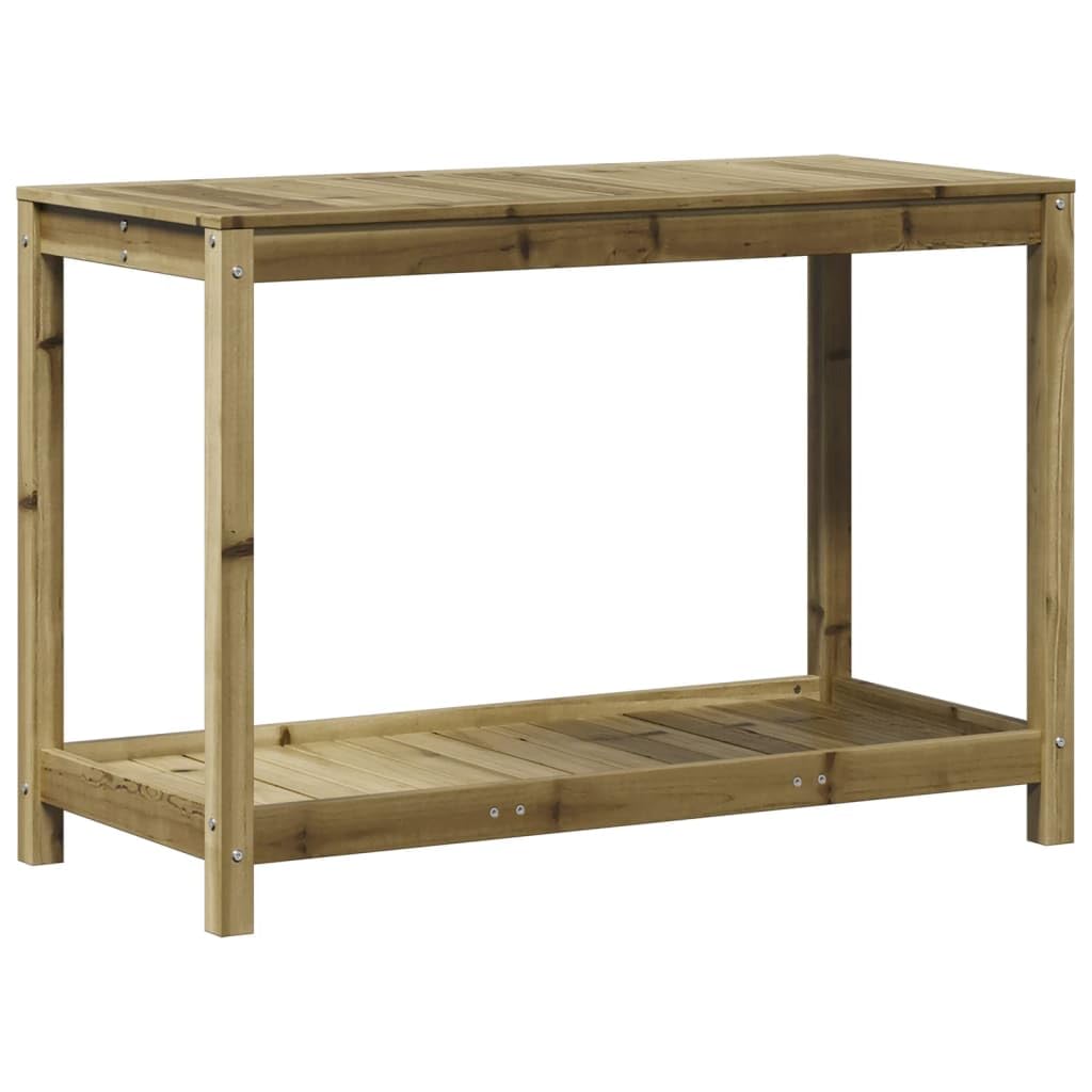 vidaXL Mesa plantación con Estante Madera Pino impregnada 108x50x75 cm