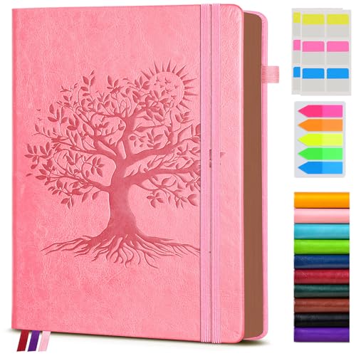 Image of Vintage Leather Journal with 300 Numbered Pages,A4 Lined Journal for Men Women,Daily Journals for Writing,College Ruled Notebook for Work,School,Note taking,Travel Diary,Large (8.5 inch X 11.3 inch)