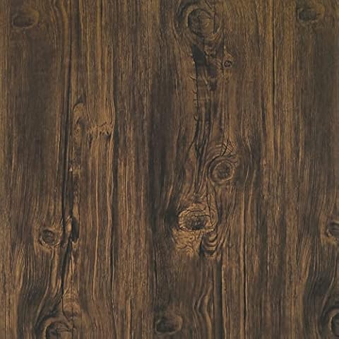 Sticky Back Plastic Wood Effect Vinyl Wrap Self Adhesive Wallpaper Dark Brown 30cm X 200cm Decorative Furniture Table Shelf Counter Wall Oak Furniture Stickers Cover