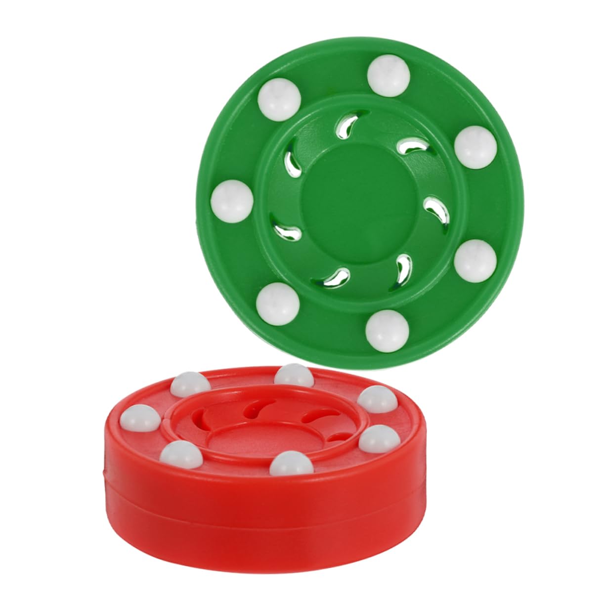 OSOLADY Practical Hockey by 2 Plastic Ice Hockey Balls for Roller Skating Skills Improvement