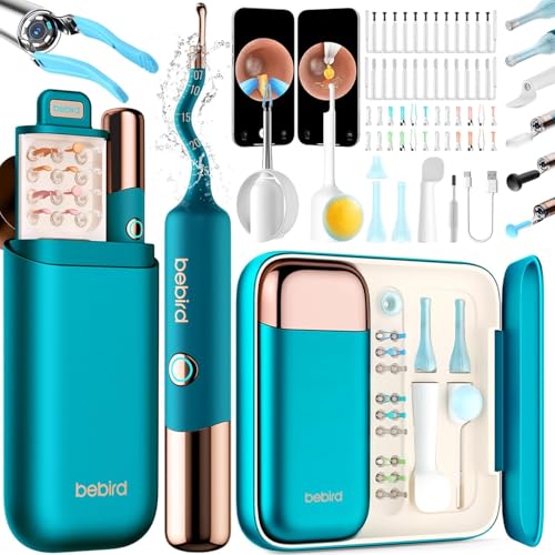 BEBIRD Ohrenschmalz Entferner Otoskop, 1920P HD Flexibler Ohrreiniger kamera mit Pinzette, Ohrenreiniger Kamera mit Tropfer für Erwachsene,Kinder