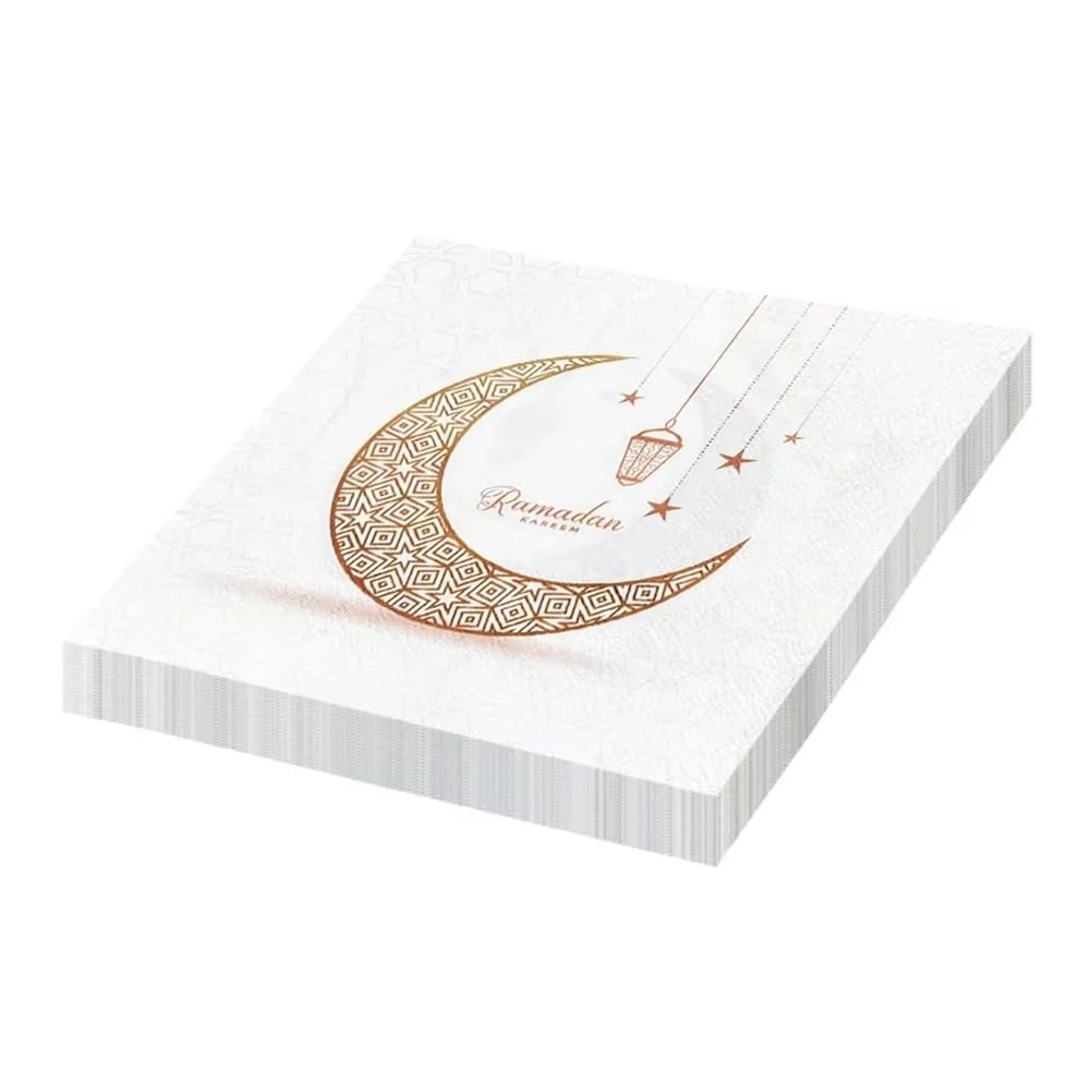 CTRLZS 120PCS RAMADAN Napkin Dinner Table Napkins Paper Disposable Safe Fragrant Free Soft Mouth Wiping Tissue