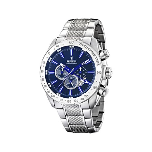 Festina Reloj Cronógrafo para Hombre de Cuarzo con Correa en Acero Inoxidable F16488/b