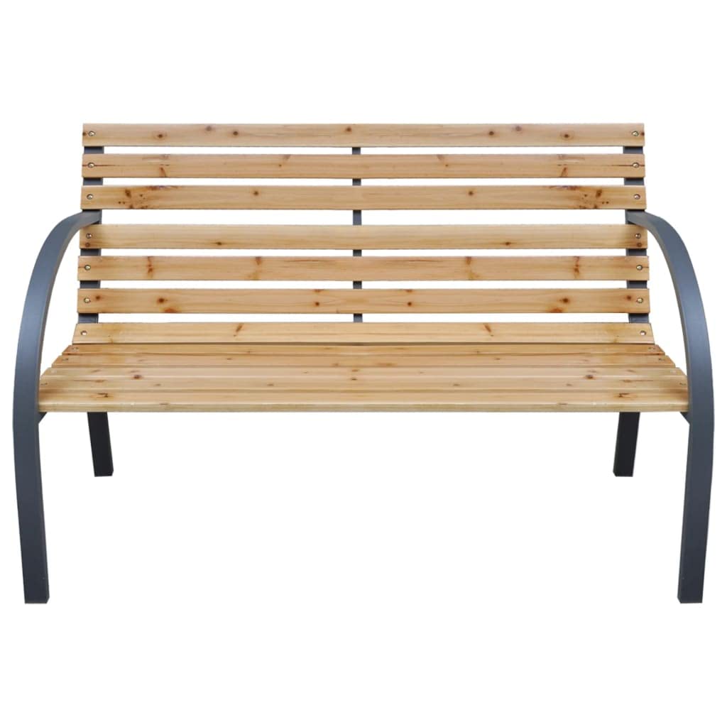 vidaXL Banco de Jardín Madera Maciza Abeto 112 cm Mueble Asiento Taburete