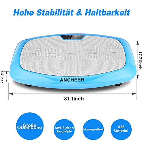 ANCHEER 3D Vibrationsplatte mit Ultra-breite Oberflächen, Ganzkörper Training Fitness rüttelplatte Slim Vibration Plate… – Bild 4