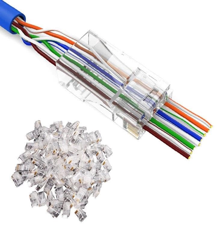 Parcbeny 18439 EZ YENİ NESİL RJ45 CAT5/CAT6 8P/8C AÇIK UÇLU DELİKLİ KABLO UCU SOKET (5)