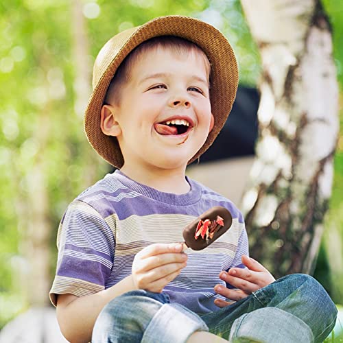 Popsicle Molds, Set Of 2 Cake Pop Mold 4 Cavities Ice Pop Cakesicle Molds Silicone Ice Cream Mold Oval With 50 Wooden Sticks For Diy Ice Cream - Red #TOP5