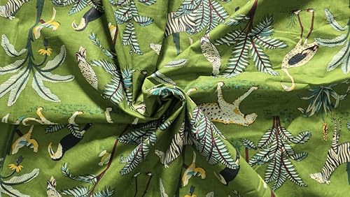 Tissu à imprimé floral animal en coton pour customiser votre salon