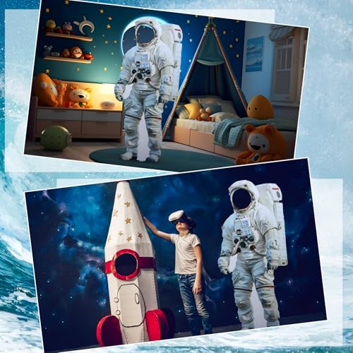Amyhill 6 ft Astronaut Cardboard Cutout Stand-up Life Size Space Astronaut Theme Party Decoration Backdrop Photo Prop Stand up for Space Theme Birthday Baby Shower Party Supplies