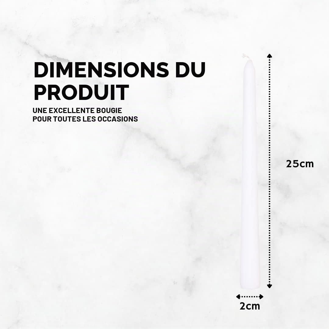 Prices Candles Bougie Conique déballé de Table, Lot de 50–Ivoire