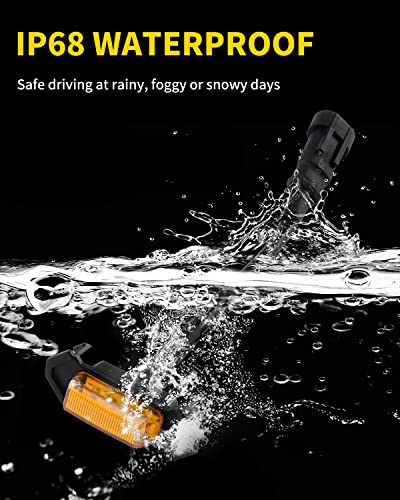 Mealam Amber Led Lights 4Pcs Front Grille Raptor Lamps Car Accessories With Harness And Fuse, Compatible With 2016 2017 2018 2019 Toyotaa Tacoma Trd Pro #TOP2