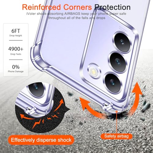 Image of Lustree Compatible with vivo V27 Pro 5G Back Cover| Clear + TPU Case with 4 Corner Air Cushion Protection & Camera Protection | Slim& Stylus Cover for vivo V27 Pro 5G