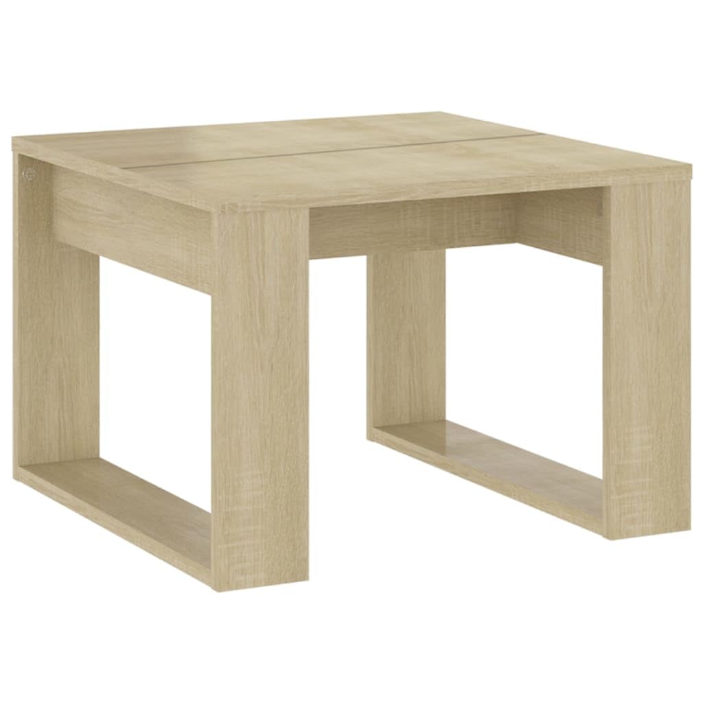 Hothingwell Beistelltisch Sonoma-Eiche, 50 x 50 x 35 cm, Holz | Stabile und sichere Oberfläche, einfache Reinigung mit einem feuchten Tuch, ideal für Wohnzimmer