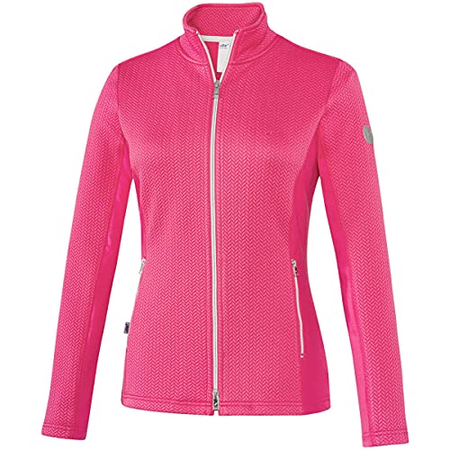 Joy Sportswear Damen Sportjacke Krista ideal für Sport und Freizeit | Zip-Jacke | Reißverschlusstaschen | Zick-Zack-Struktur 38, Himbeere Cover