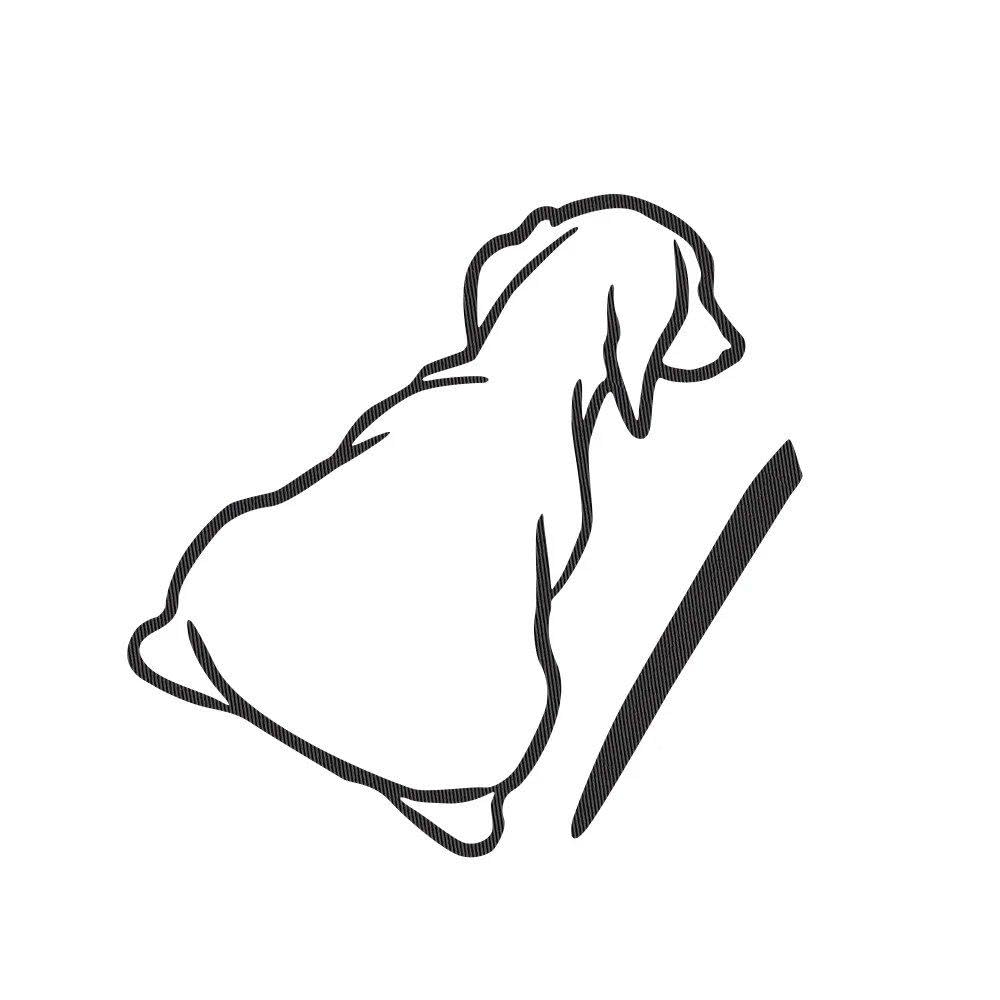 Dog Tail Car Stickers Vinyl Film Vehicle Windshield Decoration(Carbon Fiber)