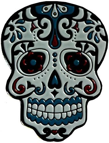 Miniatura 2 de Dia De Los Muertos - Marcador de pelota de golf y clip para sombrero de rosa roja