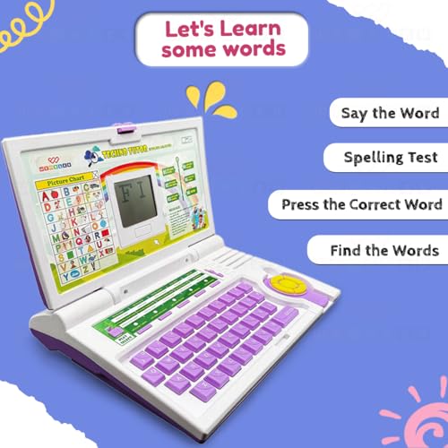 Image of Wembley Laptop Computer Educational Kids Toys for 2 - 5 Years Boy | 20 Fun Activity Learning Toy for 2 3 4 5 Years Boys and Girls Now Learn Letter, Words, Mathematics, Games, Music, Logic, Memory Tool