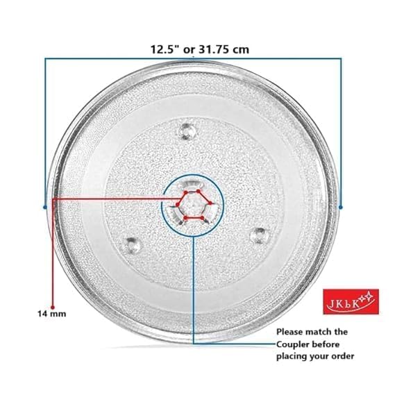 Image of J K b K - 12.50 inch Coupler Glass Plate NN-CT645B COMPATIBLE with PANASONIC Microwave